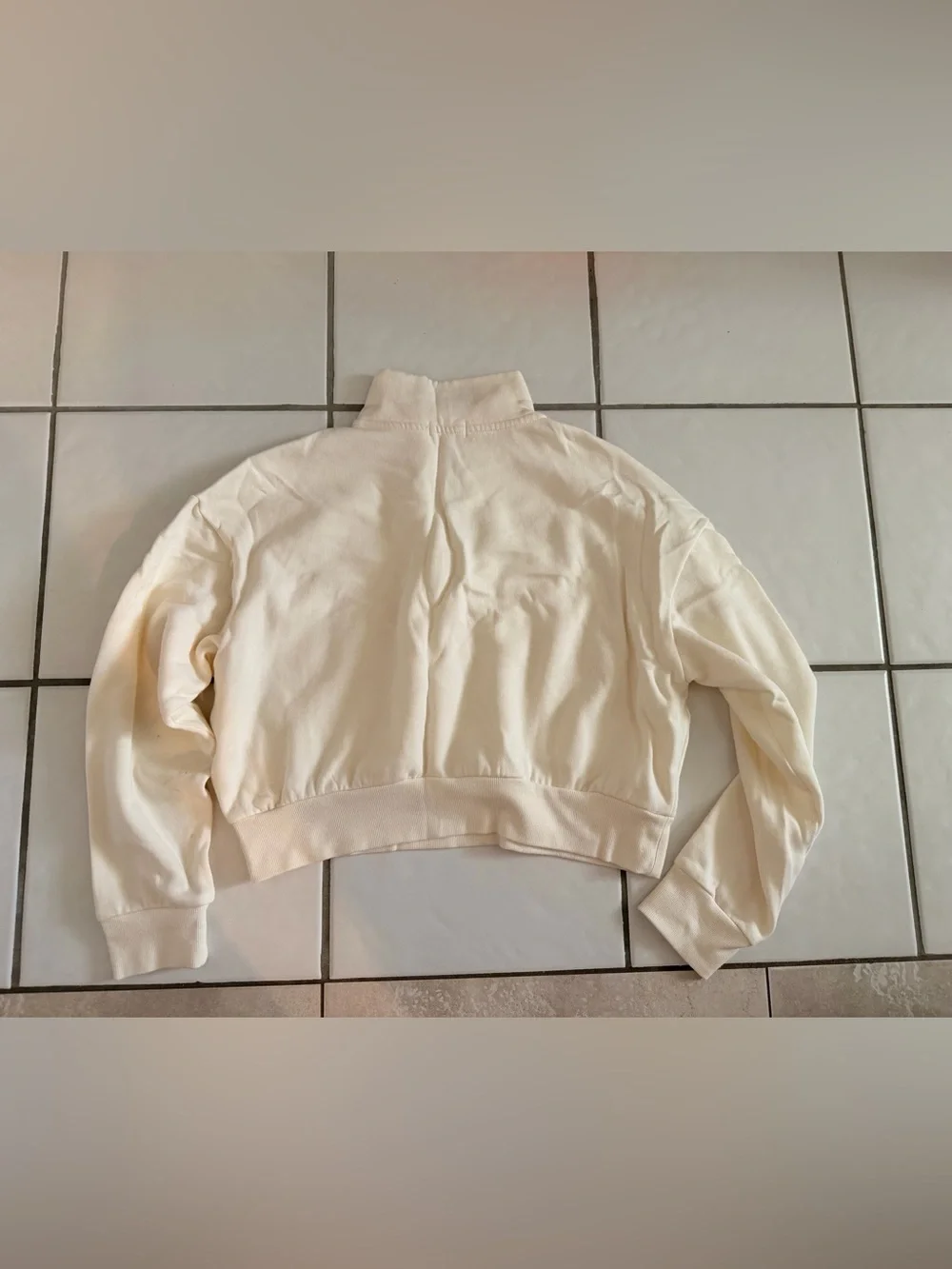 Z Supply Downtown “Cloud” (Cream) Half-Zip Pullover Sweatshirt Size Medium